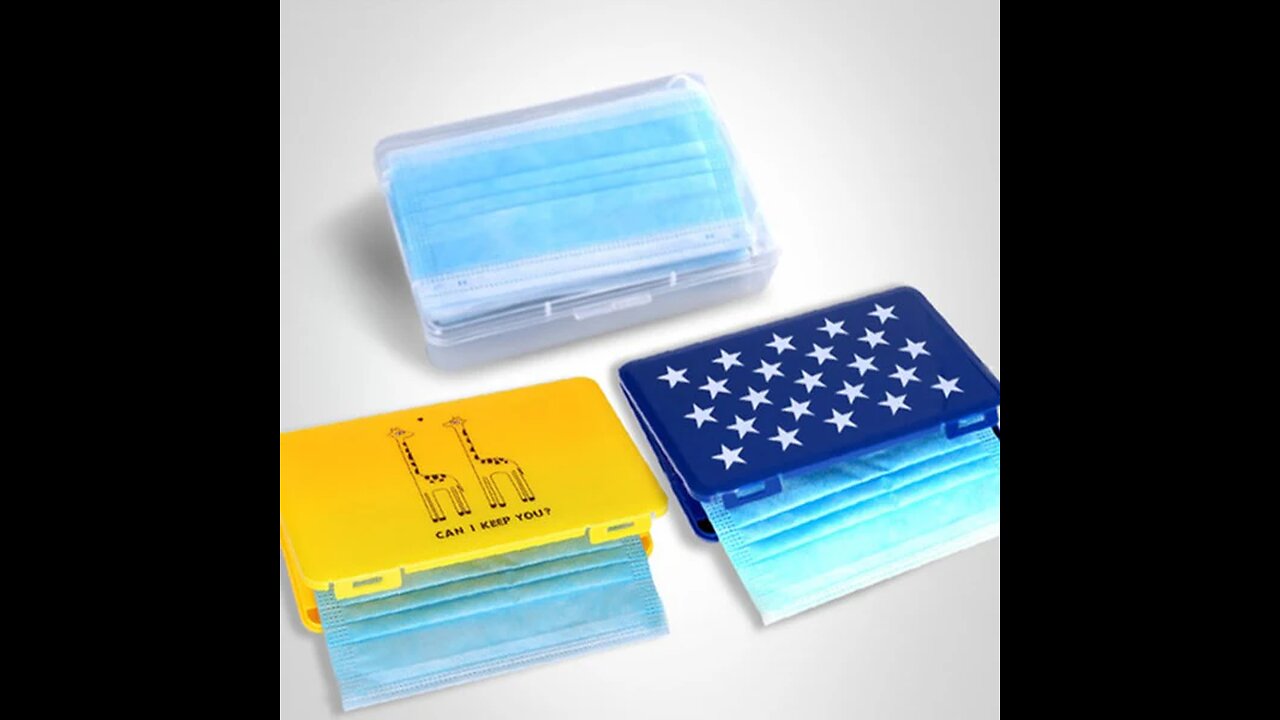 Portable Face Mask Storage Case, for Reusable_Disposable Masks, Receipts, Pins & More