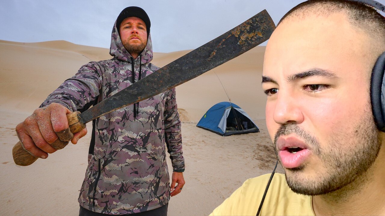 Dario reacts Field Days | I Survived 72 Hours in a Desert HUNTING GIANT MONSTER FISH