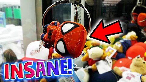 INSANE CLAW MACHINE WIN BY A THREAD!