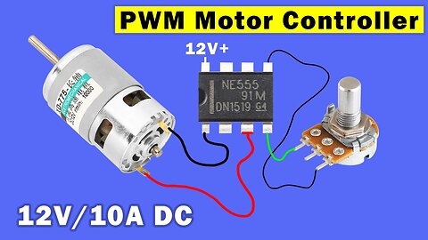 PWM Motor Speed Controller Using 555 Timer | 12V DC Motor Control" #PWMMotorController