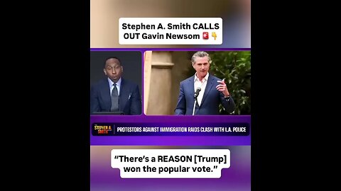Stephen A. Smith has a message for Gavin Newson.