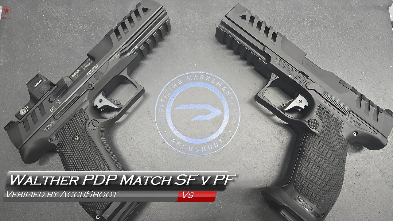Verified by AccuShoot Walther PDP Match Steel Frame V PDP Match Polymer