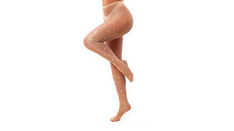 Sexy Sparkly Fishnets Stockings Jeweled High Waist Fishnet Tights for Women