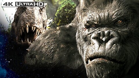 The most intense confrontation in King Kong 4K HDR! The legendary dinosaur battle 🔥