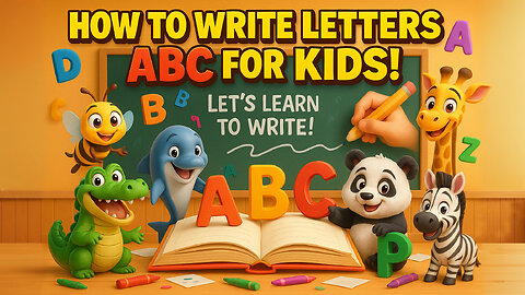 ABC Writing Magic ✨ with 26 Cute Animals – Easy & Fun for Kids!