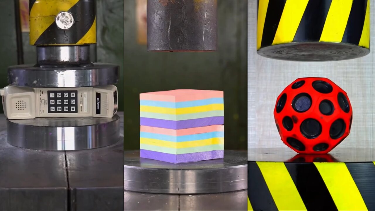 #Hydraulic_Piston_vs_Layer_of_Leaves_ASMR🔥😍