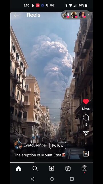 Volcano Etna Erupts