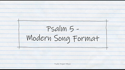 🎶 Psalm 5 (KJV) – Modern Song Format 🎶