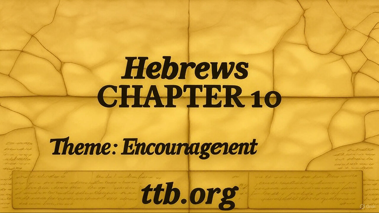 Hebrews Chapter 10 (Bible Study)