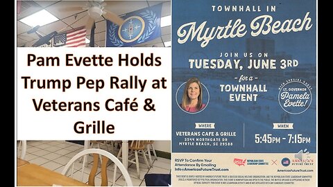 Pam Evette Holds Trump Pep Rally at Veterans Cafe & Grille