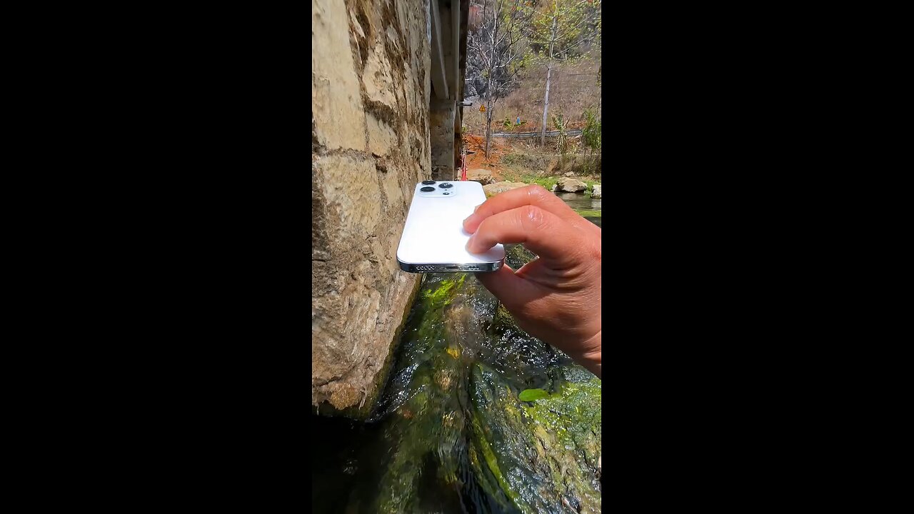 iphone 16 pro 4k camera testing in stream water