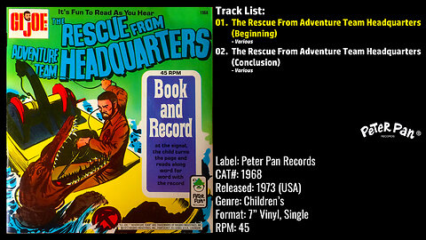 G.I. JOE – The Rescue From Adventure Team Headquarters (Full Record) – 1973 – CAT.# 1968