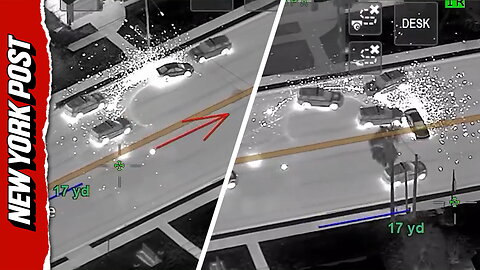 Dramatic car chase in Florida ends with sparks flying