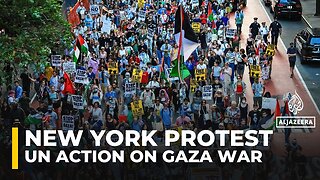 New York protesters urge UN, Guterres take decisive action against Israeli atrocities on Gaza