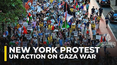 New York protesters urge UN, Guterres take decisive action against Israeli atrocities on Gaza