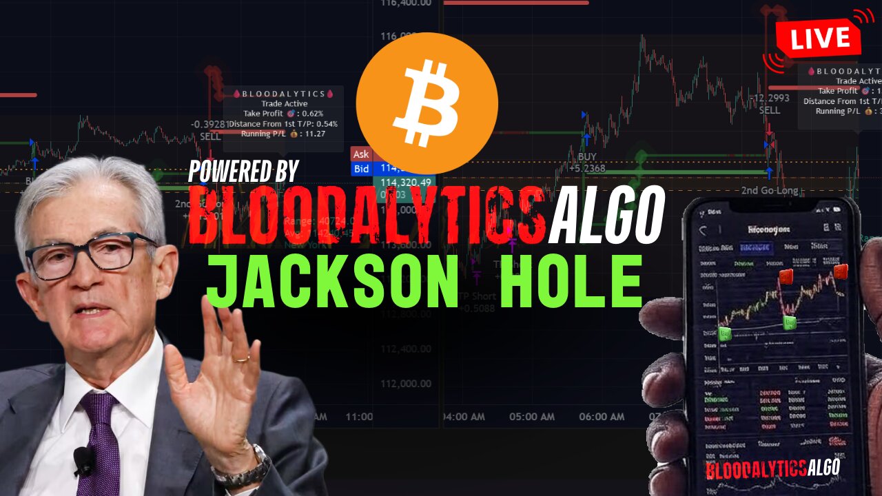 #Bitcoin Trade LIVE: Powell’s Jackson Hole Shock! Free Signals & Bloodalytics Calls!