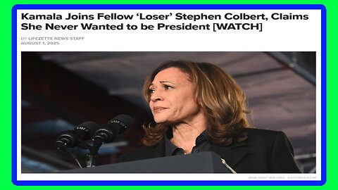 Kamala Harris NEVER Wanted to be President - 8/2/25
