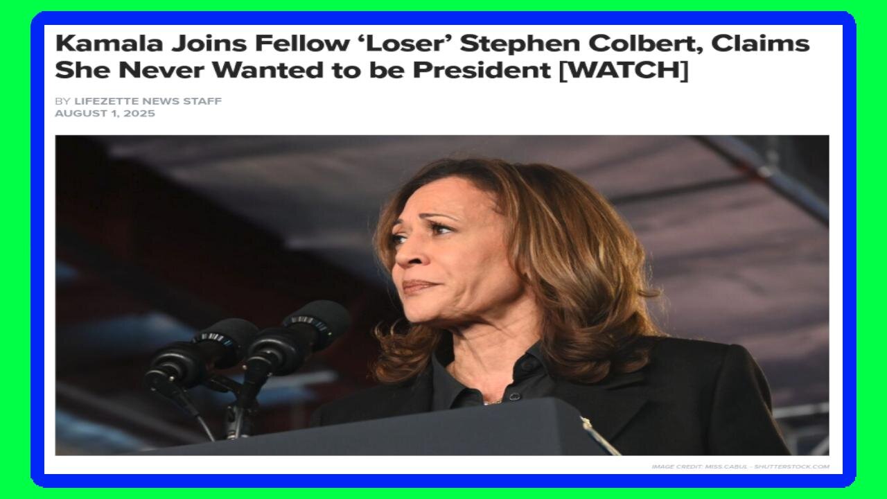 Kamala Harris NEVER Wanted to be President - 8/2/25