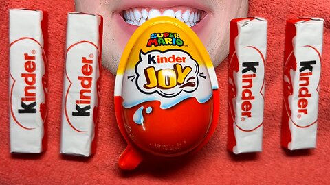 ASMR Kinder Chocolate and Kinder Joy Wrapping Crinkle and Tapping Sounds