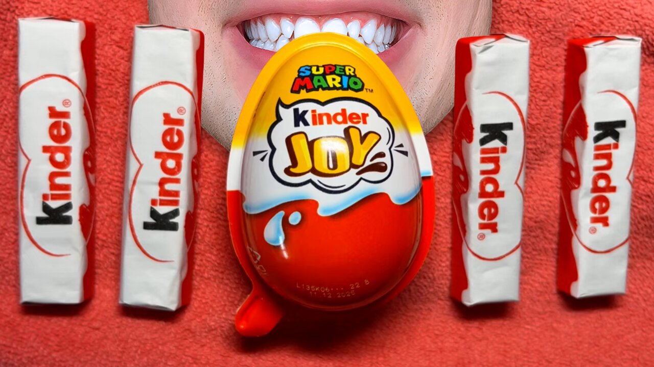 ASMR Kinder Chocolate and Kinder Joy Wrapping Crinkle and Tapping Sounds