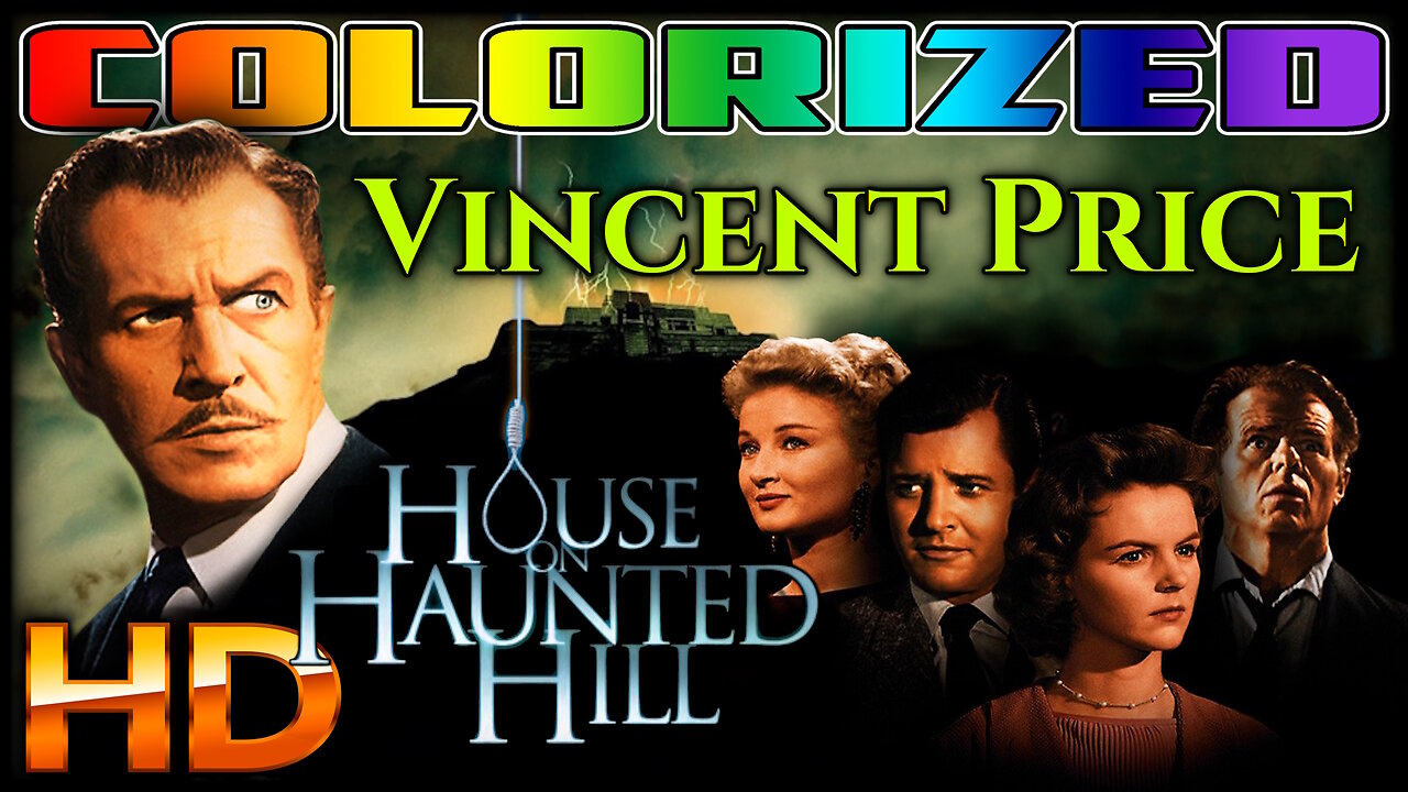 House On Haunted Hill - AI COLORIZED (HD) Staring Vincent Price