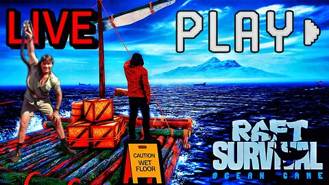 Epic Raft Base Build + Shark Attacks! LIVE Multiplayer