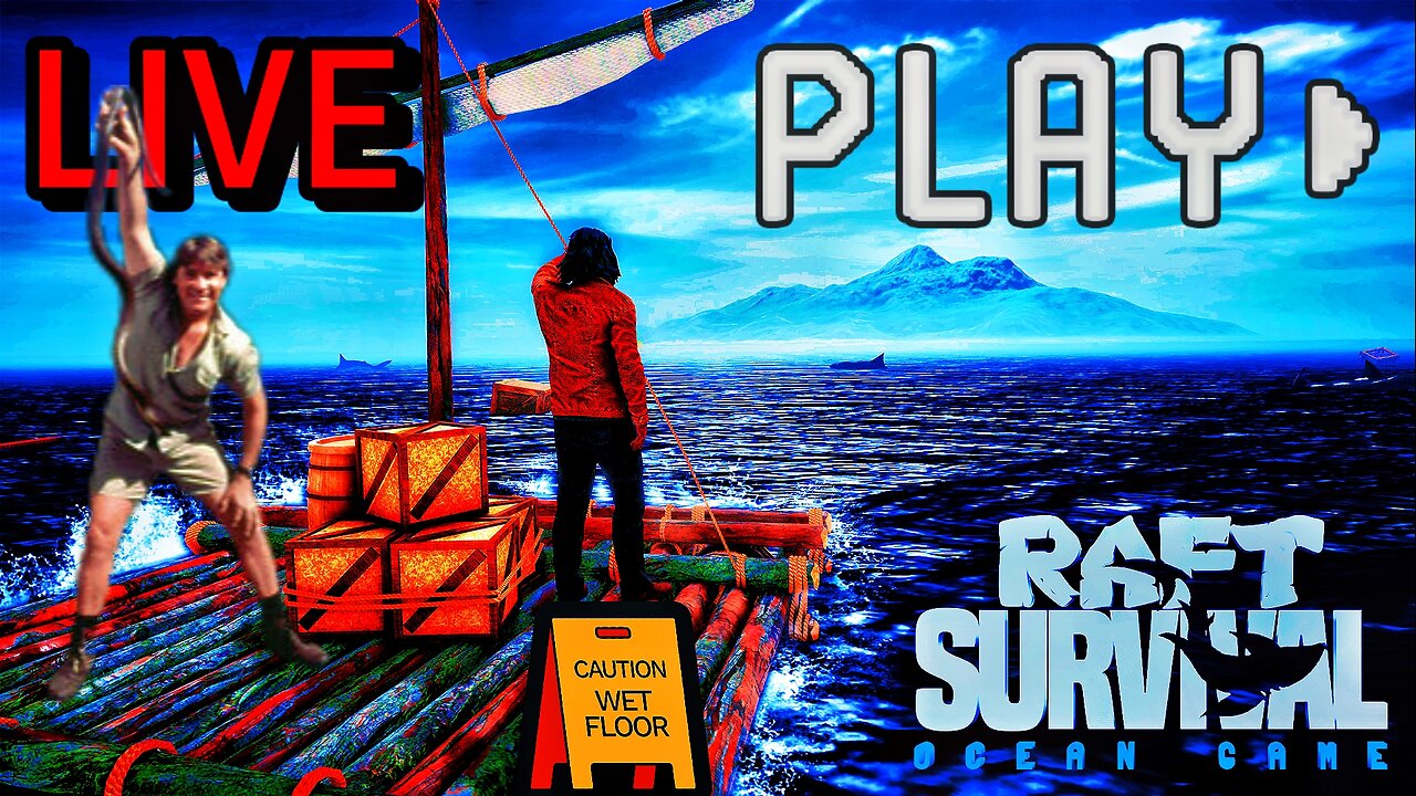Epic Raft Base Build + Shark Attacks! LIVE Multiplayer