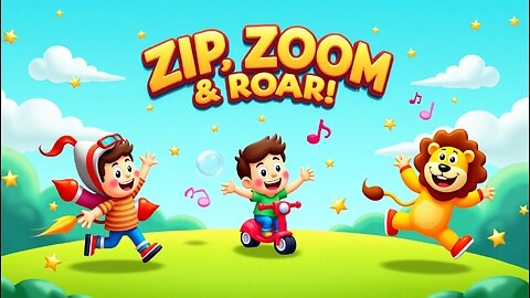 Zip, Zoom & Roar! – Action Words Song for Kids