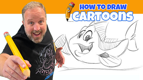 How to draw a cartoon fish