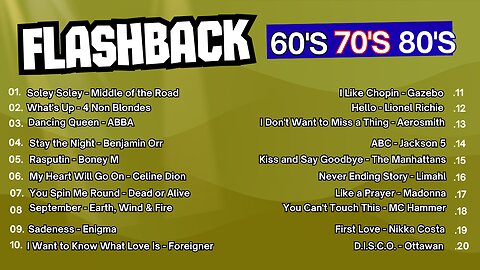 Back To The 60s 70s 80s 90s - Greatest Music Hits - Best Songs Of The times 2