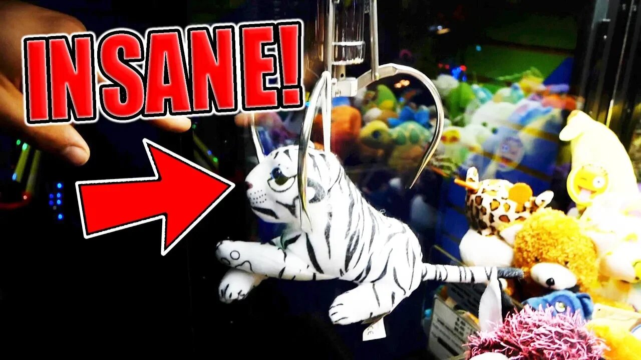 INSANE CLAW MACHINE WIN BY A THREAD!