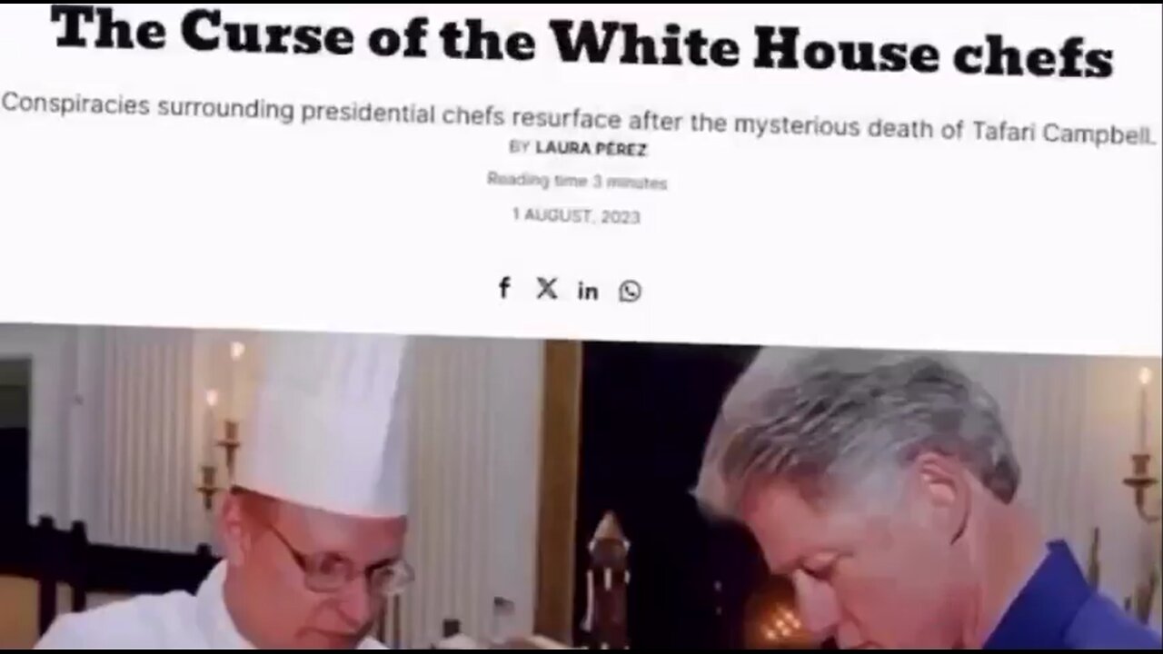 White House Chefs Dying Mysteriously - Must Have Been their Cooking