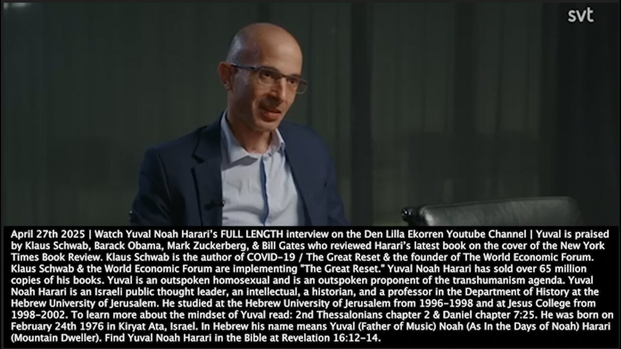 AI God? | Yuval Noah Harari | "Gods & Angels, They Never Really Talked To Us. We Had to Do Both Parts. But, With the AI...It Can Actually Talk Back to Us. You Can Think About It Like a God That Actually Talks With You." - April 27th 2025
