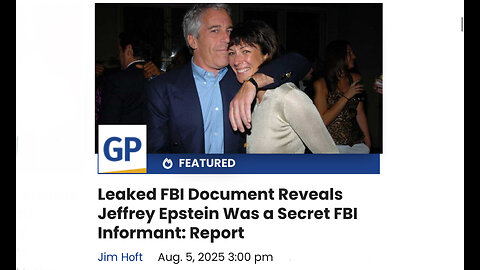 Leaked FBI Document Reveals Jeffrey Epstein Was a Secret FBI Informant: Report