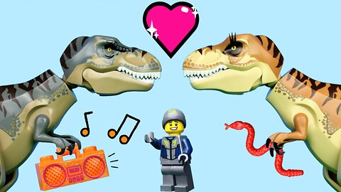 Lego Jurassic World Stop Motion | T-Rex Romance | Dino Soap Opera | Reptibian Bricks