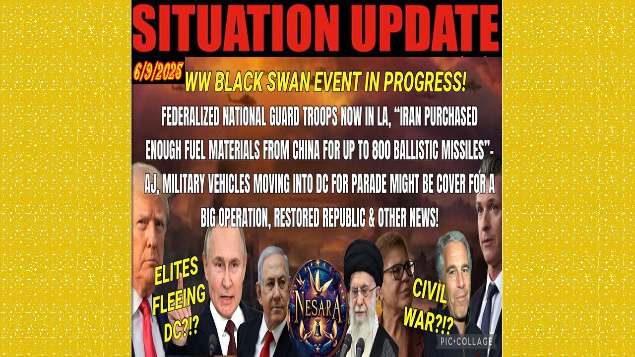 SITUATION UPDATE 6/9/25 - Military Vehicles Moving Into DC For Parade Might Be Cover