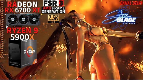 Stellar Blade Frame Generation On RX 6700 XT + R9 5900X + 64GB RAM CL16