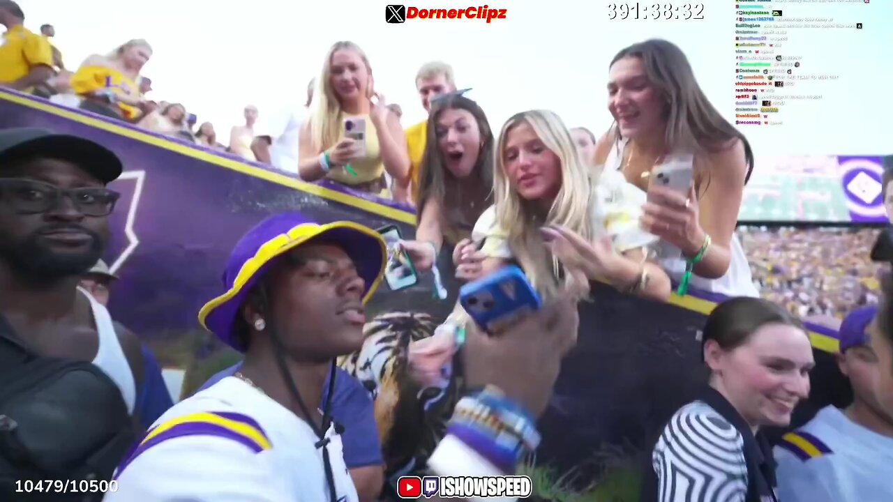 IShowSpeed Takes Over LSU: Crowd Goes Wild at Football Game