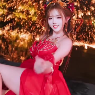 Daily Beauty EP 94 | Luscious Crimson Frock Sensual Model Pose