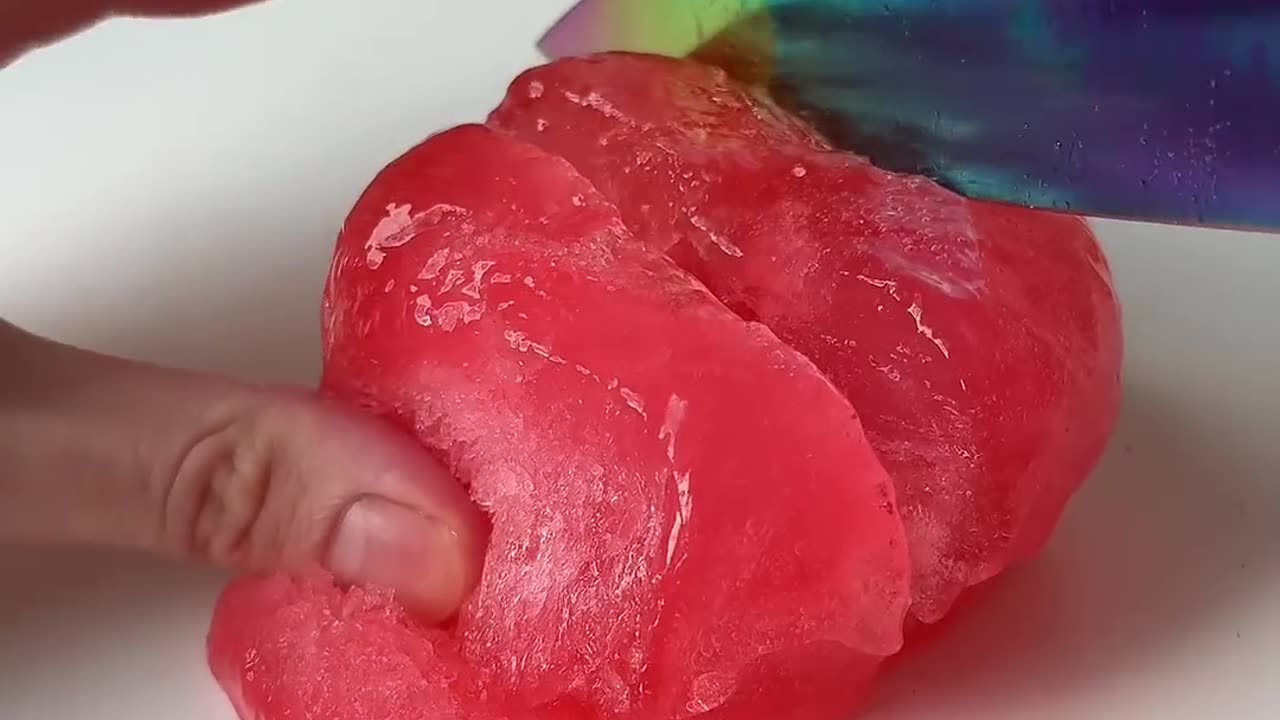Water Slime Cutting ASMR 🔪