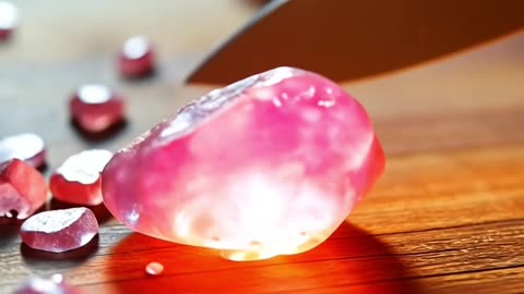 knife cutting hot stone (satisfying)