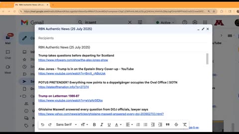 RBN Authentic News (25 July 2025)