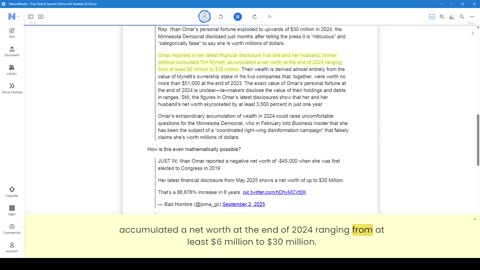 Illhan Omar - 30 Million Worth - I Smell BS