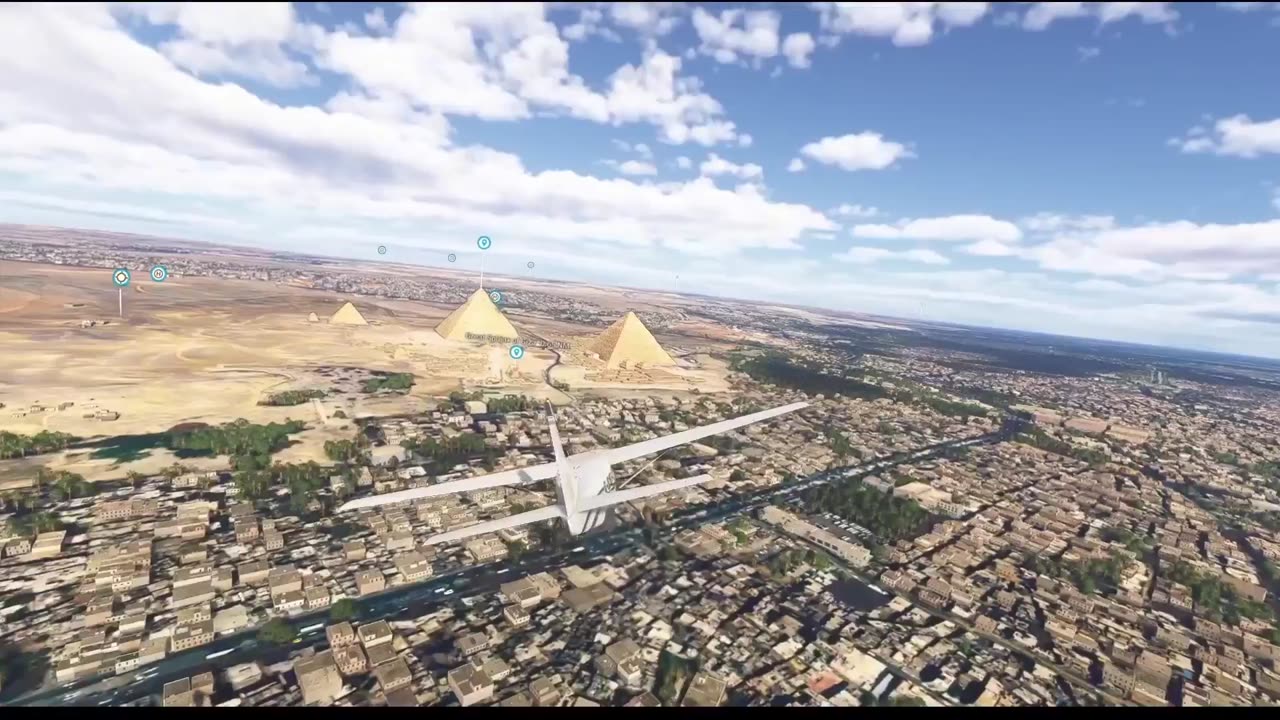 Flying Over The Great Pyramids Of Giza In MSFS 2024