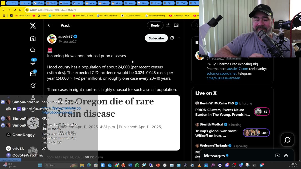 PRION (Creutzfeldt-Jakob Disease) Cluster in Oregon, Rise in Neurological DIseases