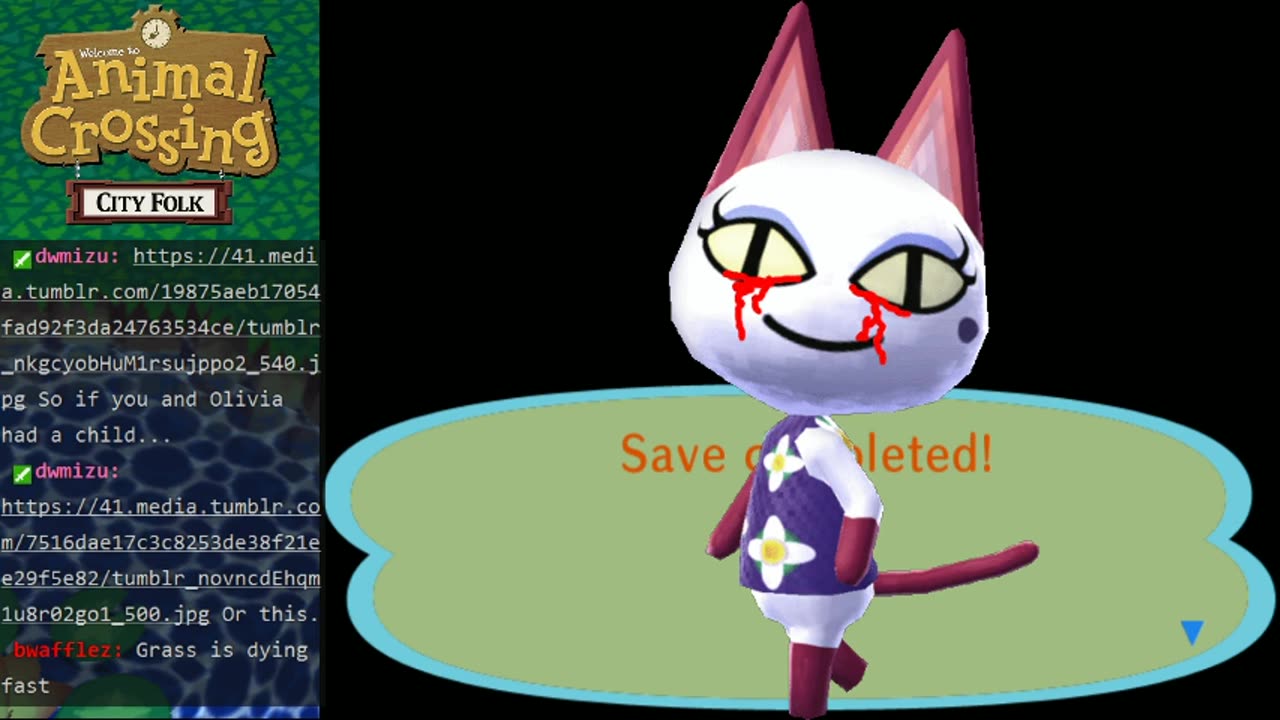 Animal Crossing City Folk - Olivia is hungry