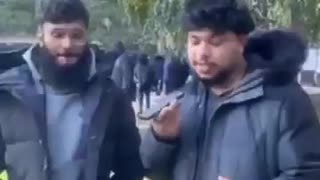 Muslim man who attended the ARMED MUSLIM RIOT in Whitechapel on Saturday says