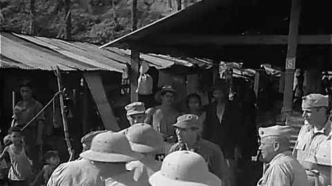 ADMIRAL NIMITZ AND ... - ADMIRAL NIMITZ AND PARTY AT GUAM ADM. NIMITZ PRESS CONFERENC - 428-npc-5123