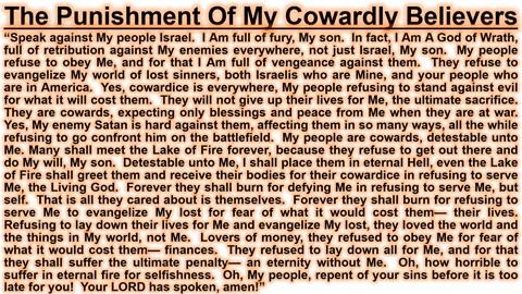 PROPHECY- The Punishment Of My Cowardly Believers