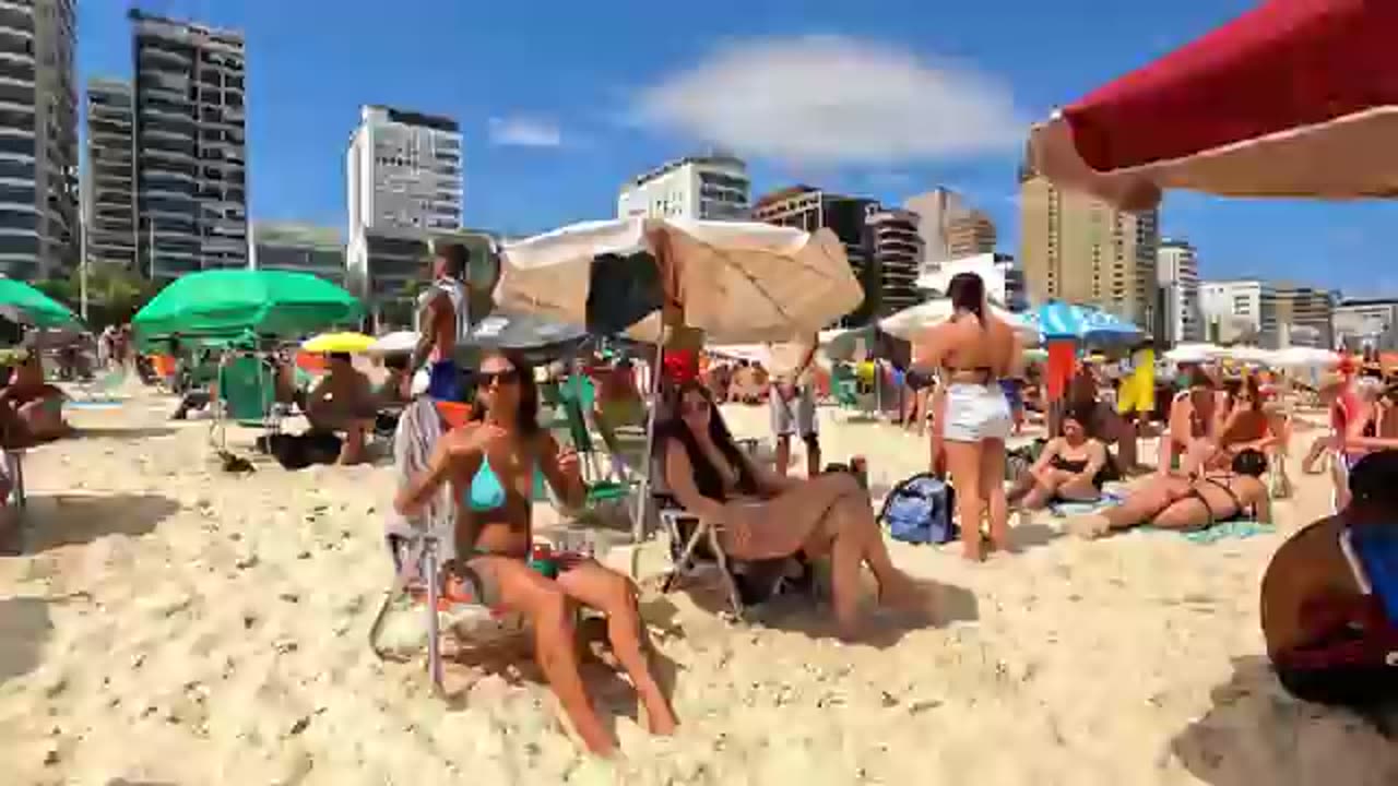 🇧🇷 Saturday at Iconic Ipanema Beach in Rio | Beach Walk 4K